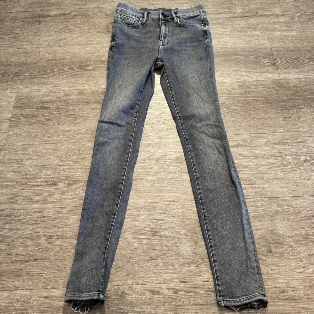 AllSaints Jeans Womens‎ 26 Gray Denim Eve Super Skinny 26x27 Cotton Stretch - Picture 2 of 11